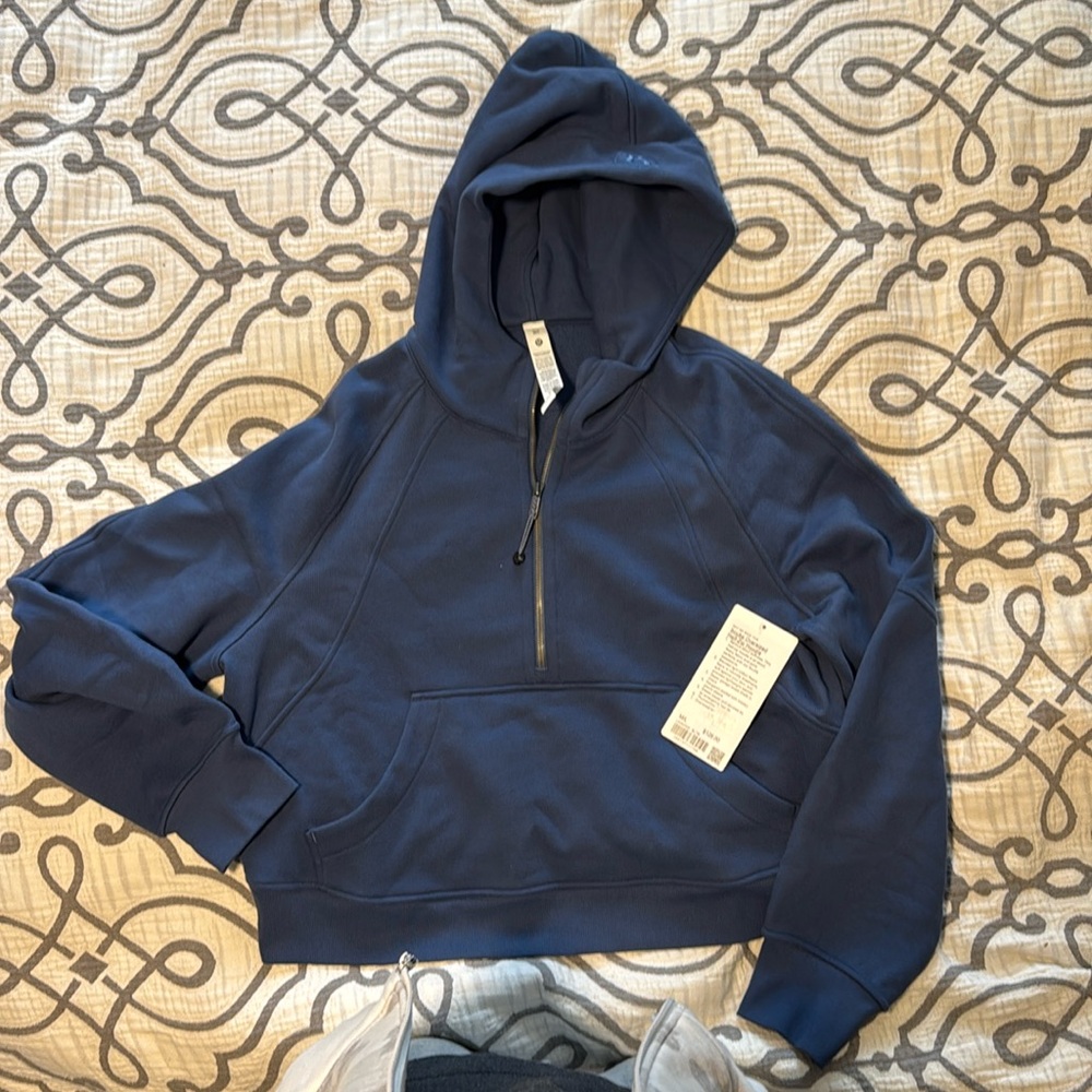 NWT Lululemon Scuba Oversized Half-Zip Hoodie - Blue M/L